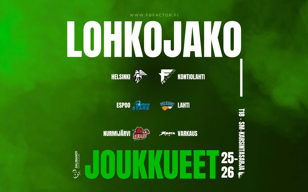 T18 SM-karsintojen lohkojaot on julkaistu.
