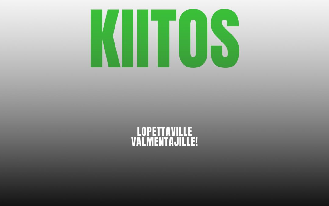 Isot kiitokset lopettaville valmentajille